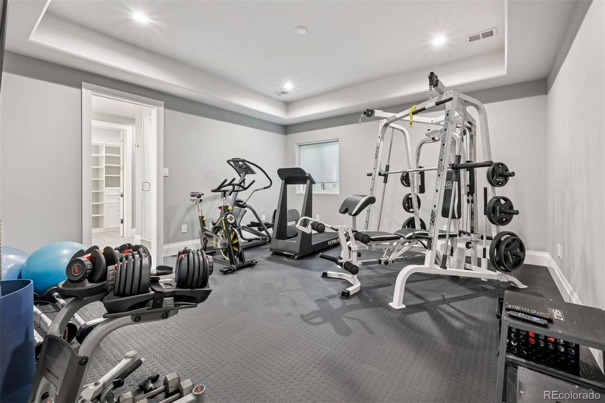 Fitness Equipment, Interior, Recessed Lighting