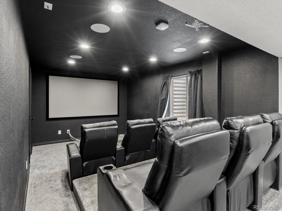 Home Theatre Room, Interior, Projection Screen, Recessed Lighting, Theatre Room