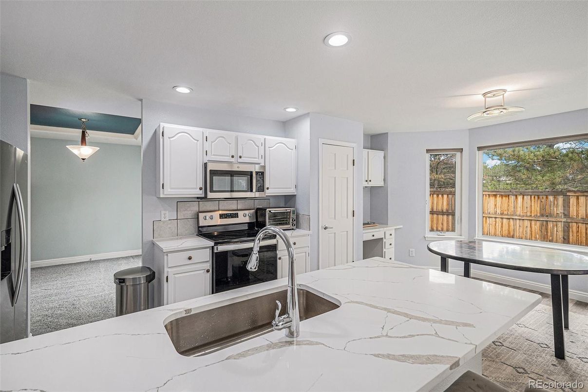 Interior, Kitchen, Pendant Lights, Recessed Lighting, Stainless Steel Appliances
