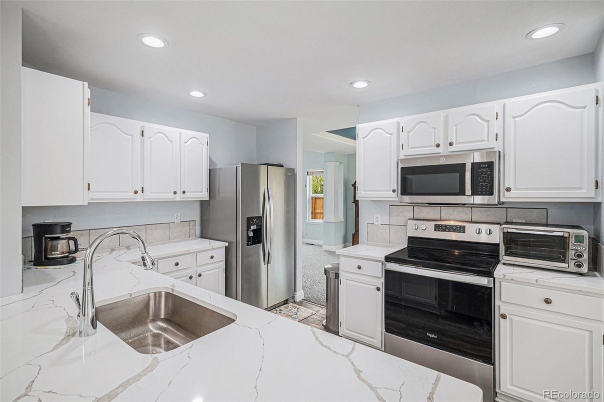 Interior, Kitchen, Recessed Lighting, Stainless Steel Appliances