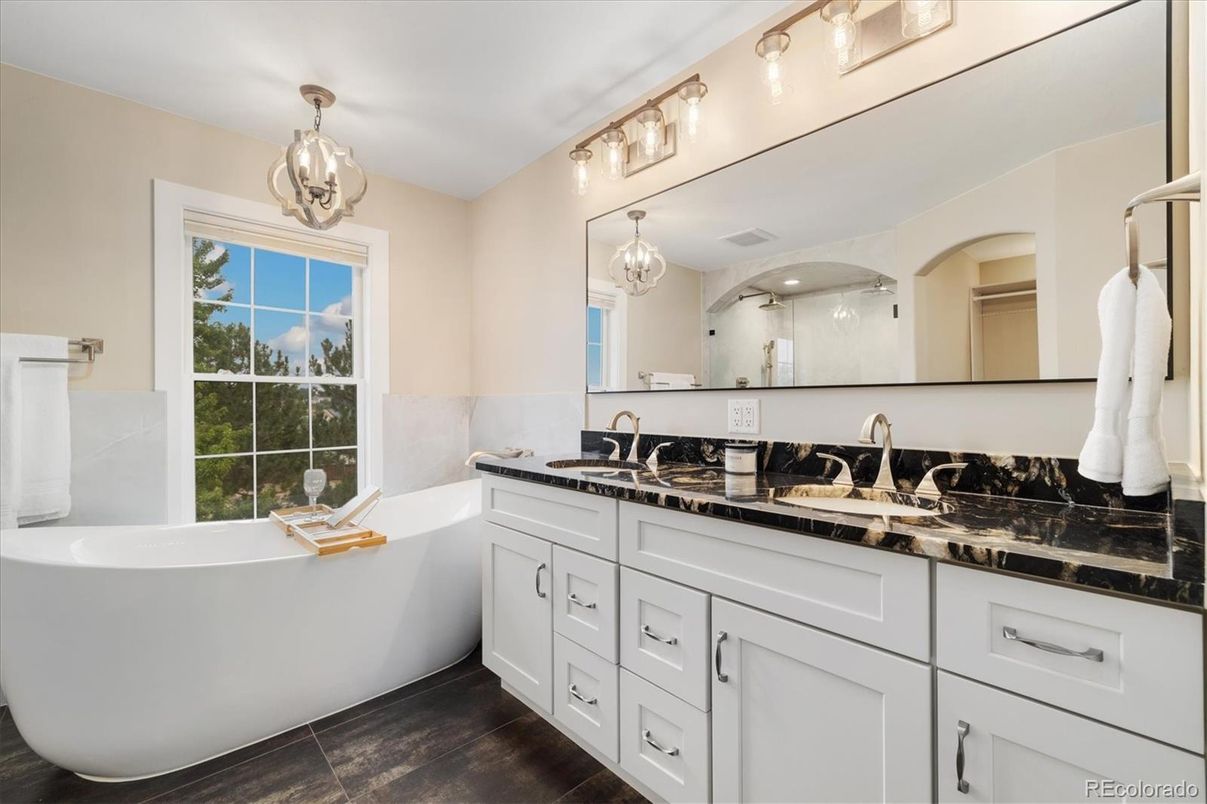 Bathroom, Dual Sink Vanities, Free Standing Baths, Interior