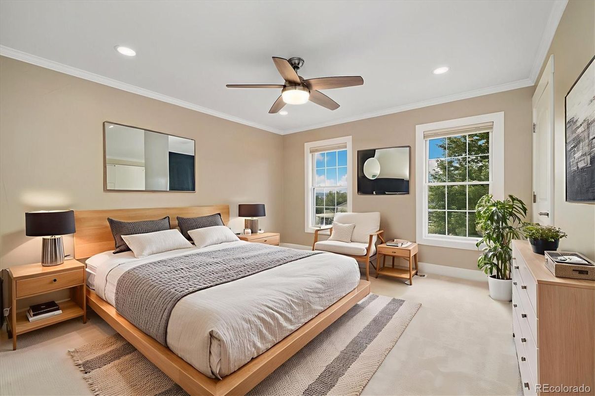 Bedroom, Interior, Recessed Lighting