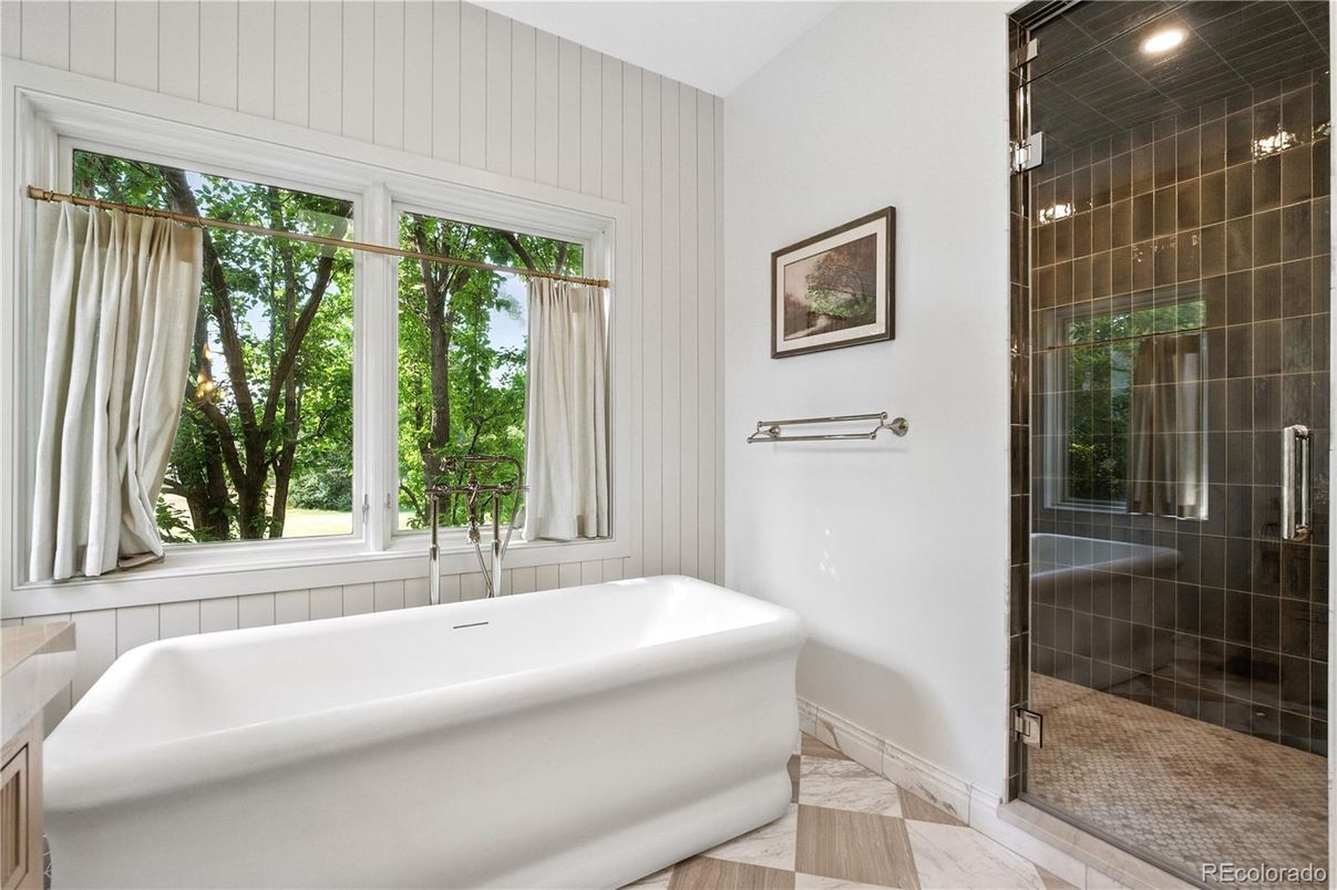 Bathroom, Glass Shower, Interior, Marble