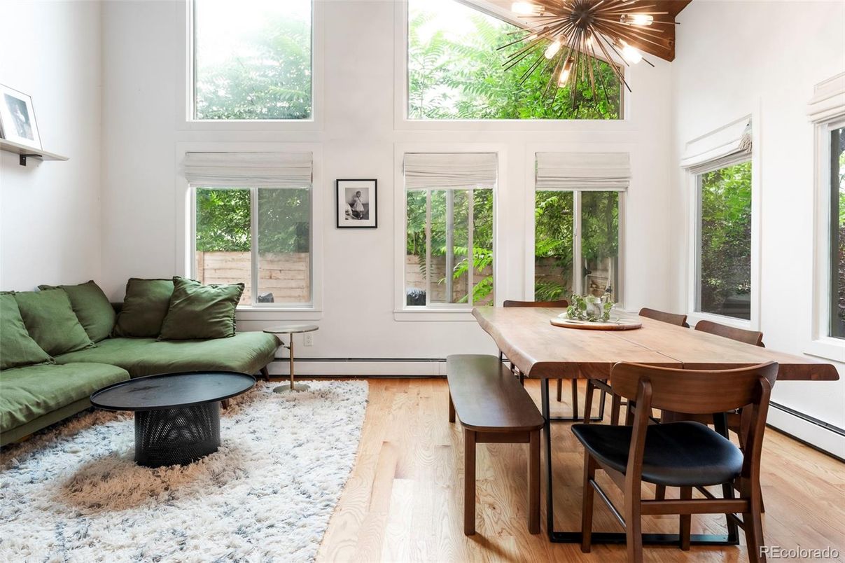 Dining room, Interior, Living room, Sun Room, Wooden Beams, Wood Texture Flooring