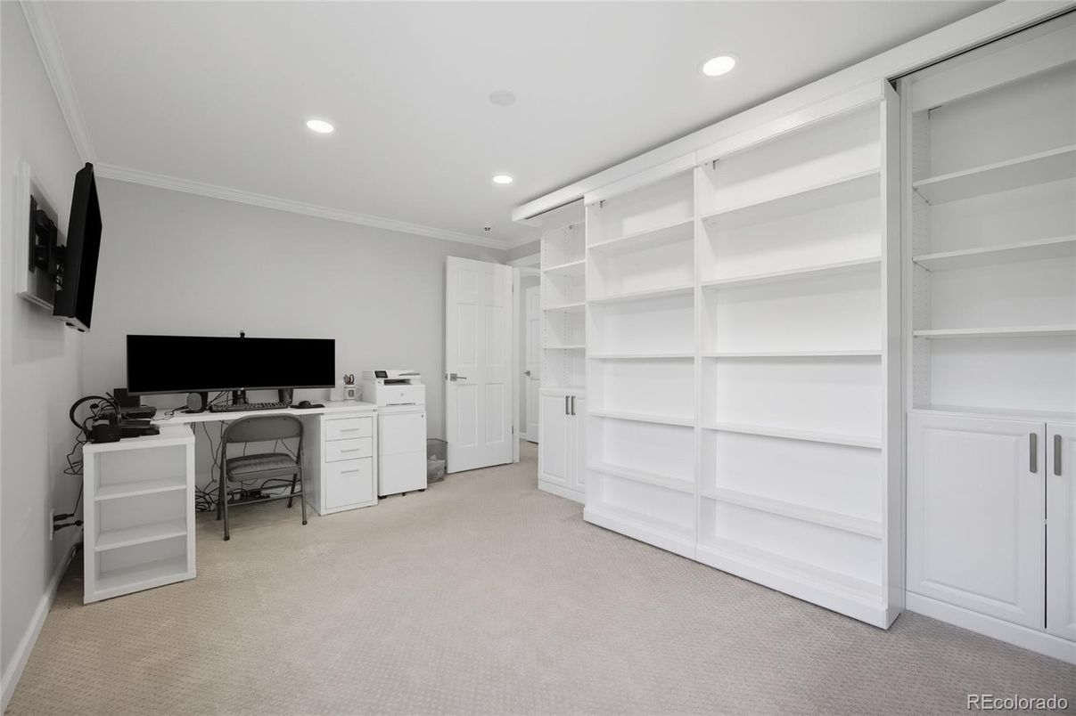Home Office, Interior, Recessed Lighting