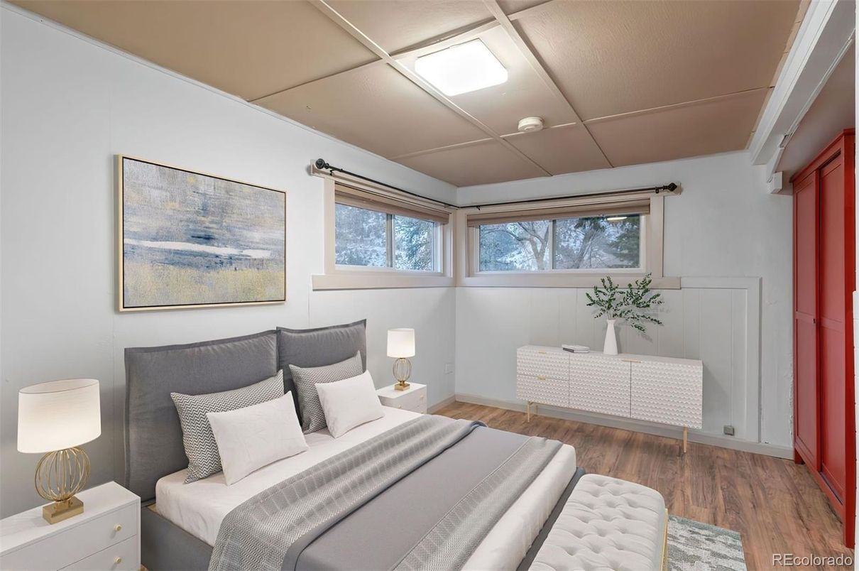 Bedroom, Interior, Wood Texture Flooring