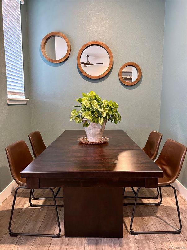 Dining room, Interior, Wood Texture Flooring