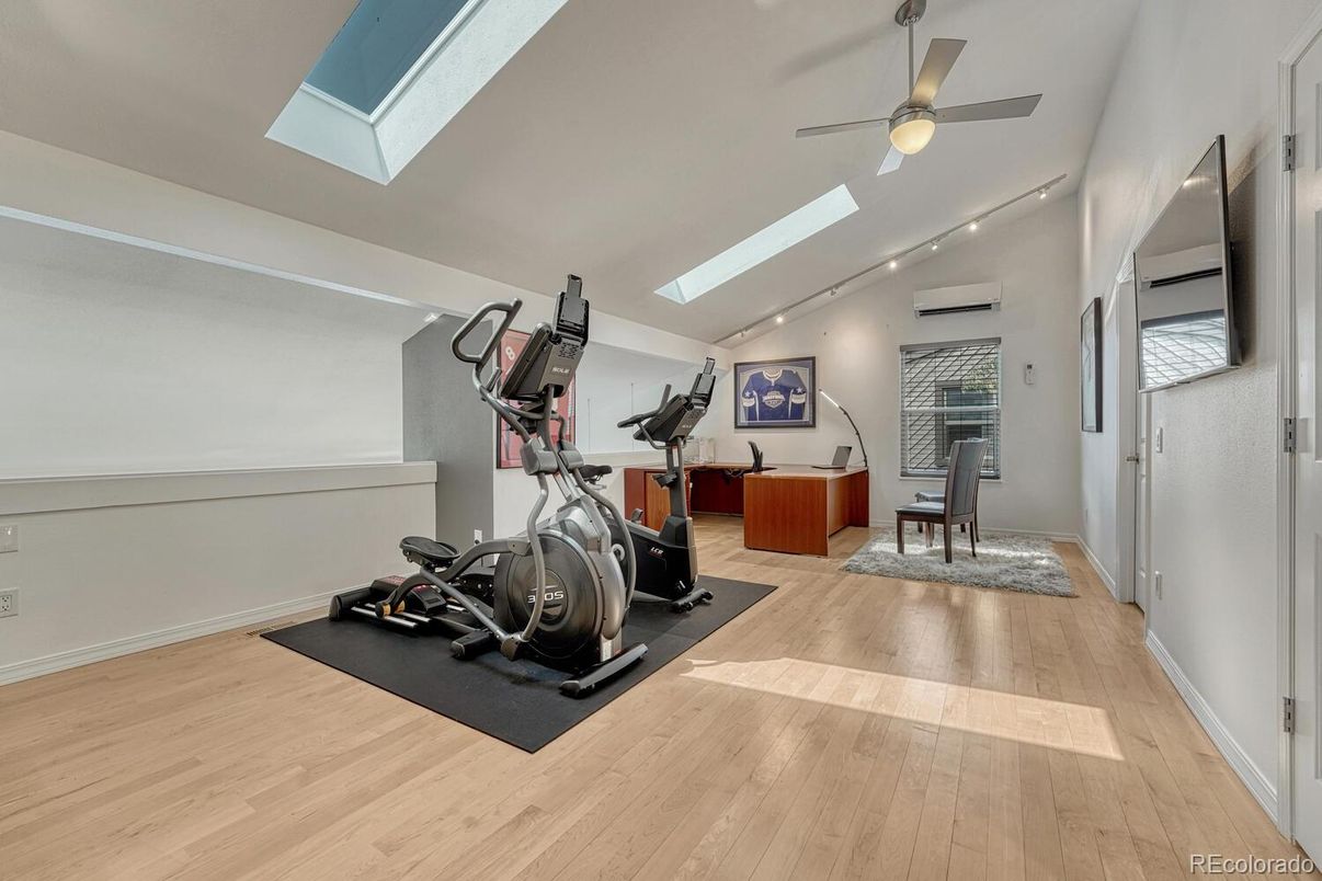 Fitness Equipment, Interior, Wood Texture Flooring
