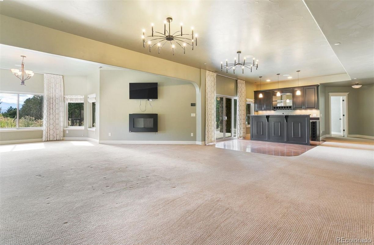 Chandelier, Empty room, Interior, Kitchen, Pendant Lights
