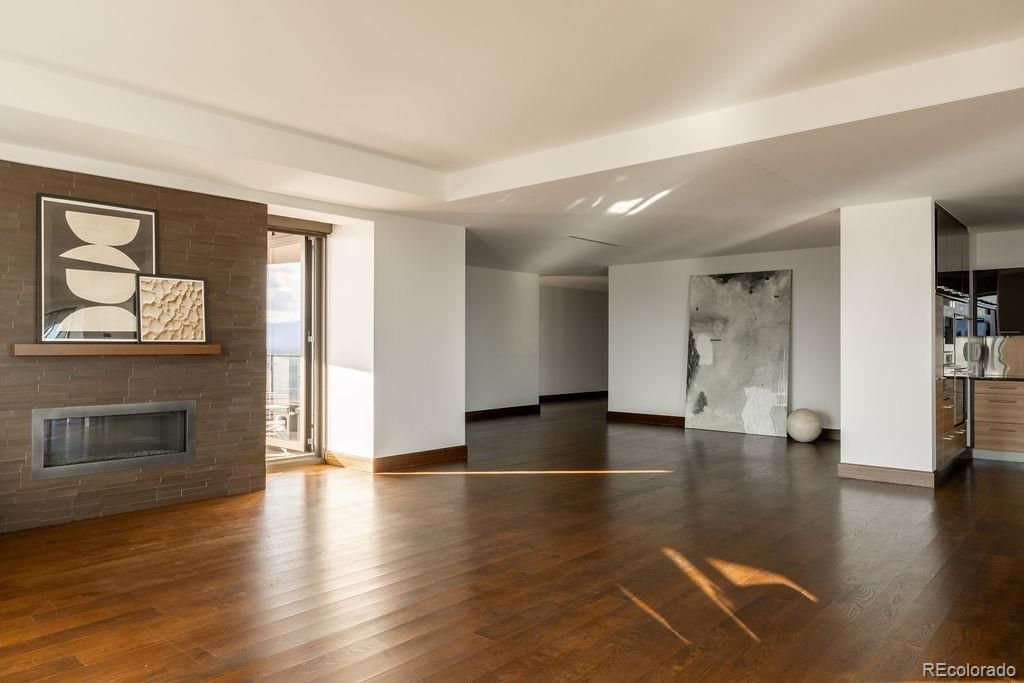 Empty room, Fireplace, Interior, Wood Texture Flooring