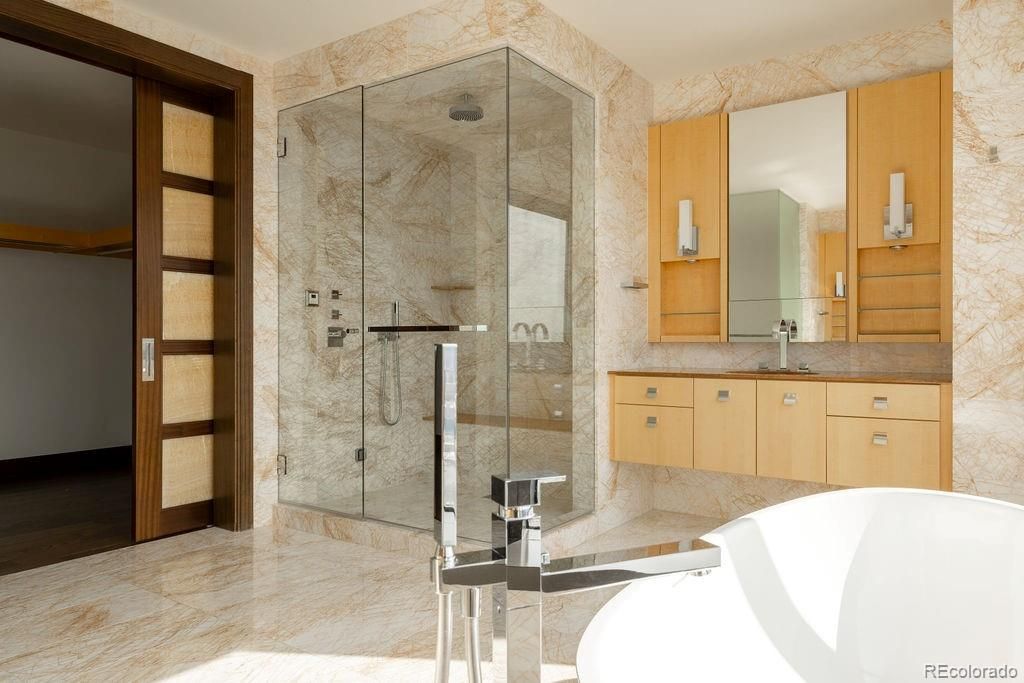 Bathroom, Free Standing Baths, Glass Shower, Interior
