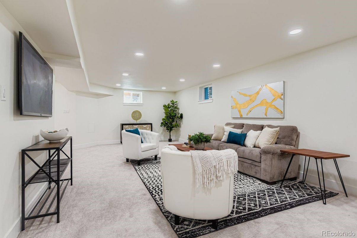 Interior, Living room, Recessed Lighting