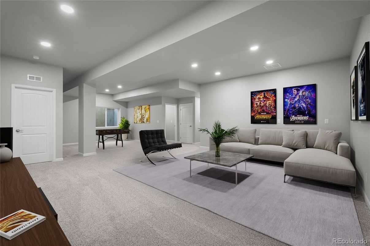 Game Room, Interior, Living room, Recessed Lighting