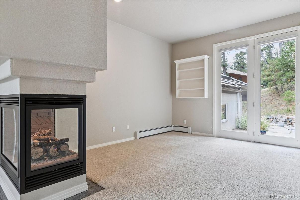 Empty room, Fireplace, Interior, Recessed Lighting