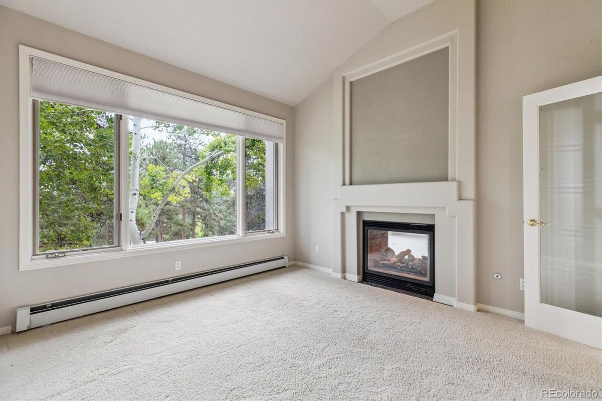Empty room, Fireplace, Interior