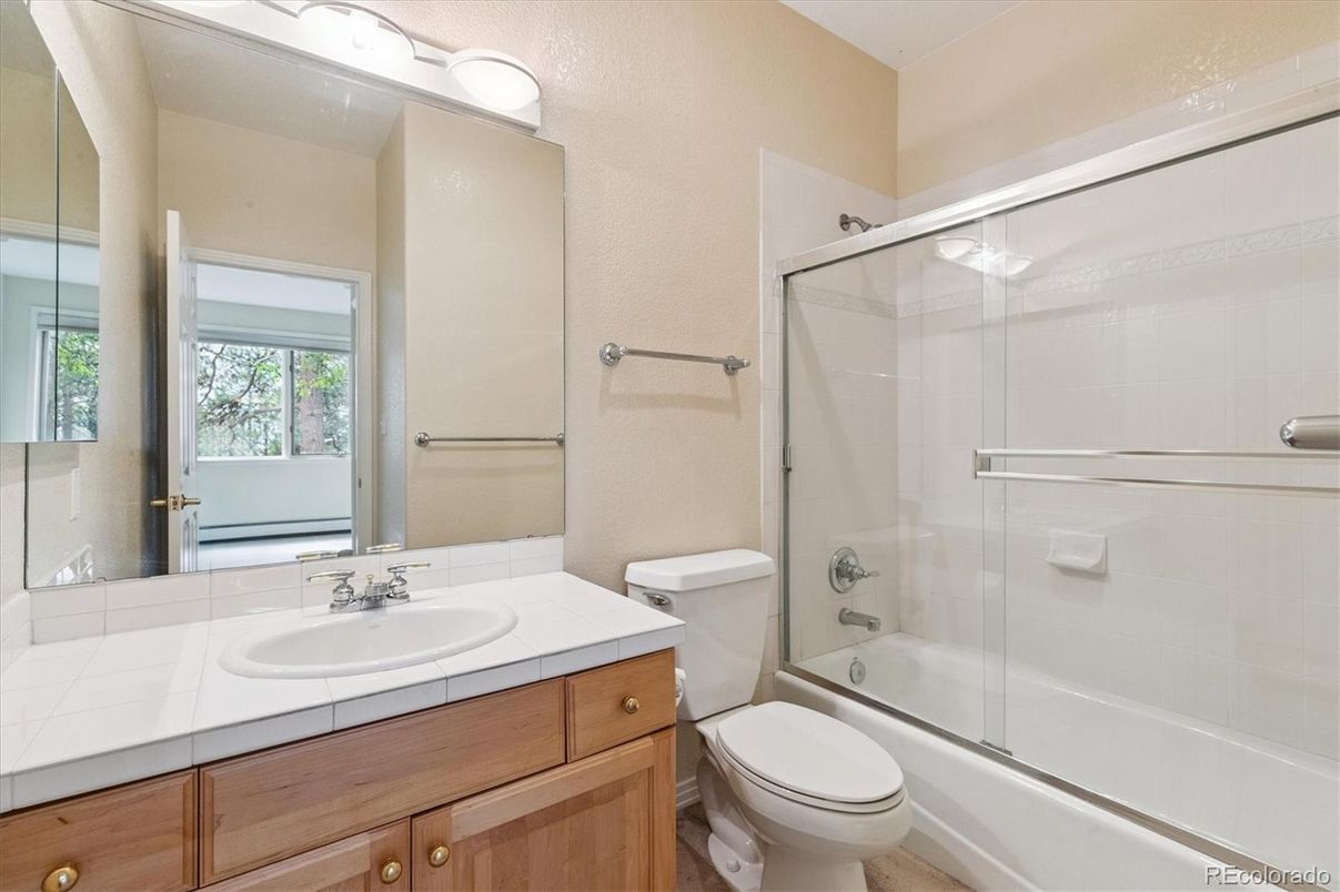 Bathroom, Glass Shower, Interior, Tile Countertops