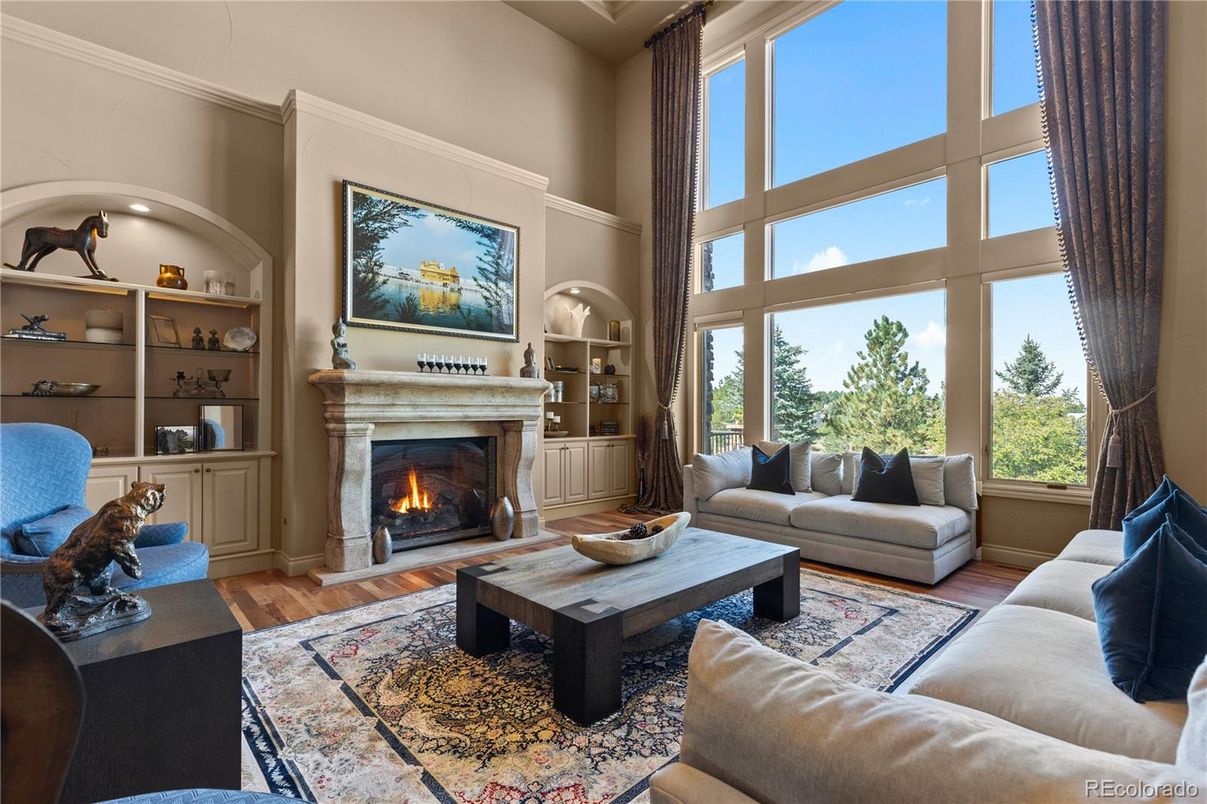 Fireplace, Interior, Living room, Wood Texture Flooring