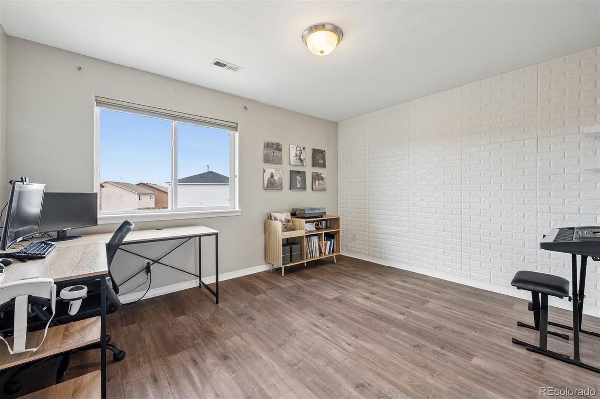 Home Office, Interior, Wood Texture Flooring