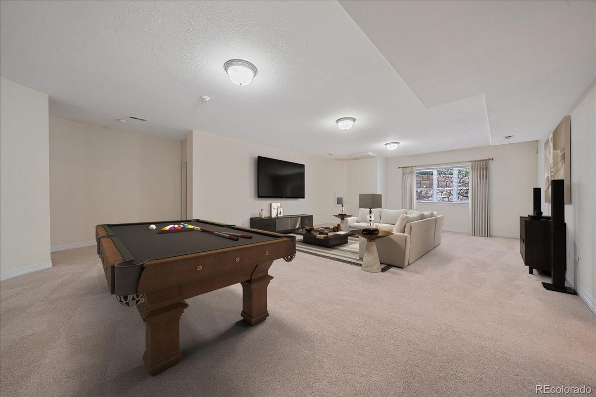 Billiard Table, Game Room, Interior, Living room