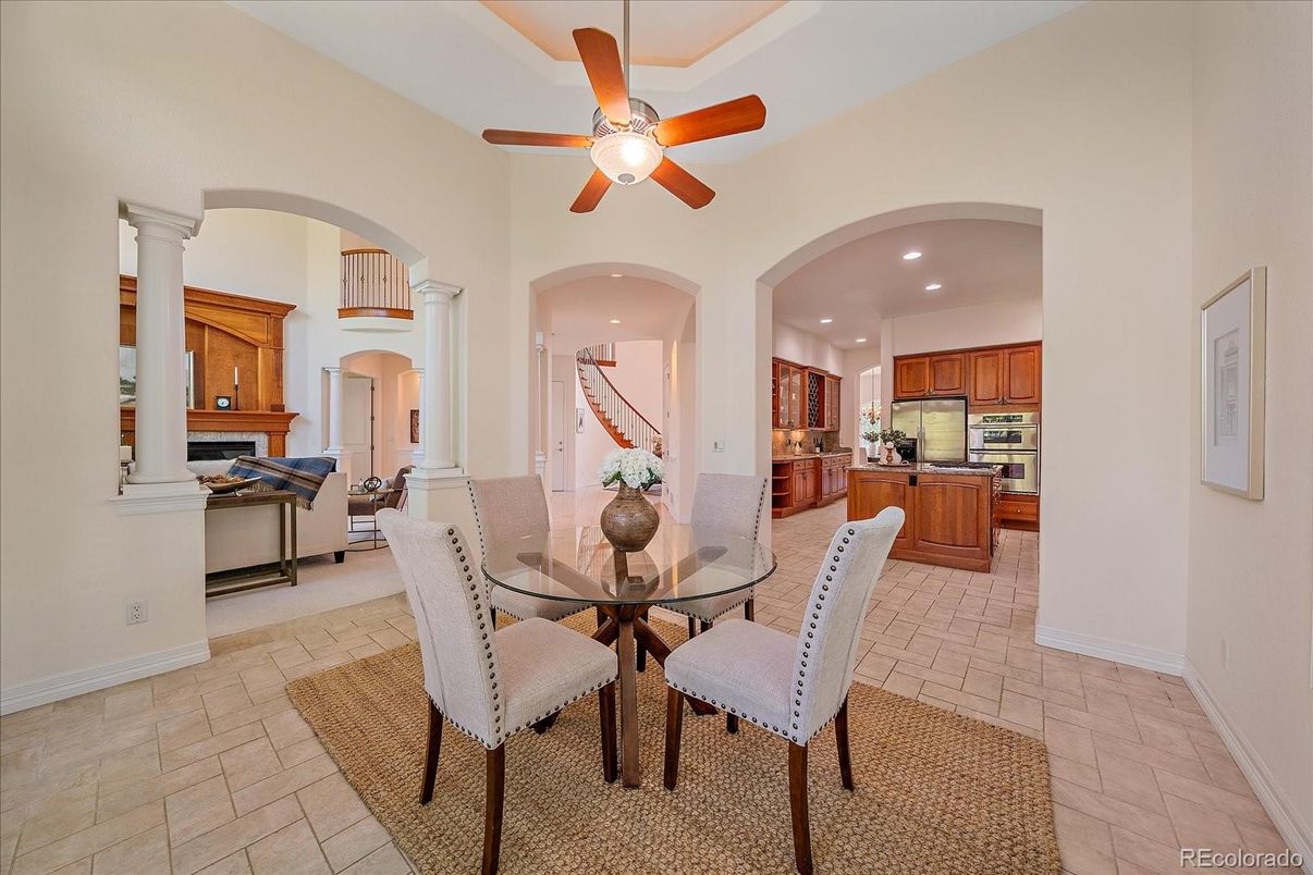 Dining room, Interior, Kitchen, Recessed Lighting