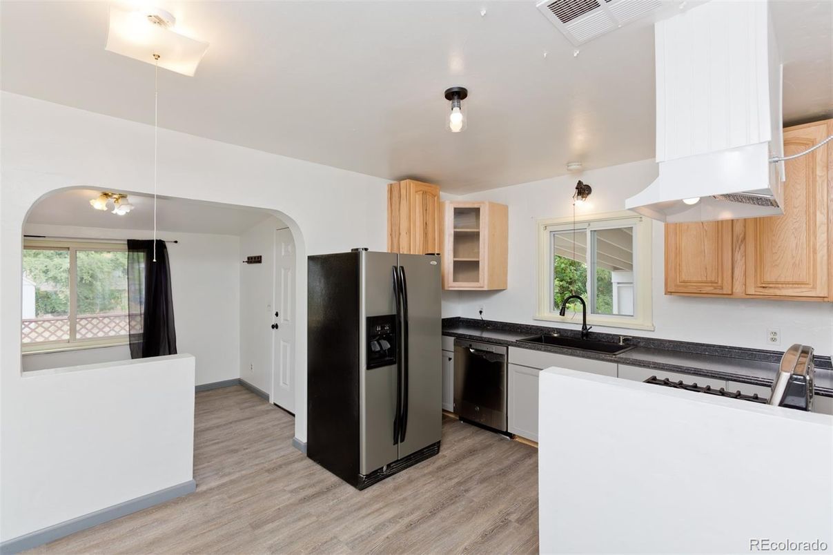 Interior, Kitchen, Wood Texture Flooring
