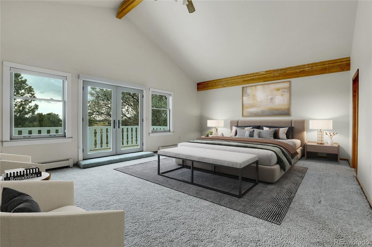 Bedroom, Interior, Wooden Beams