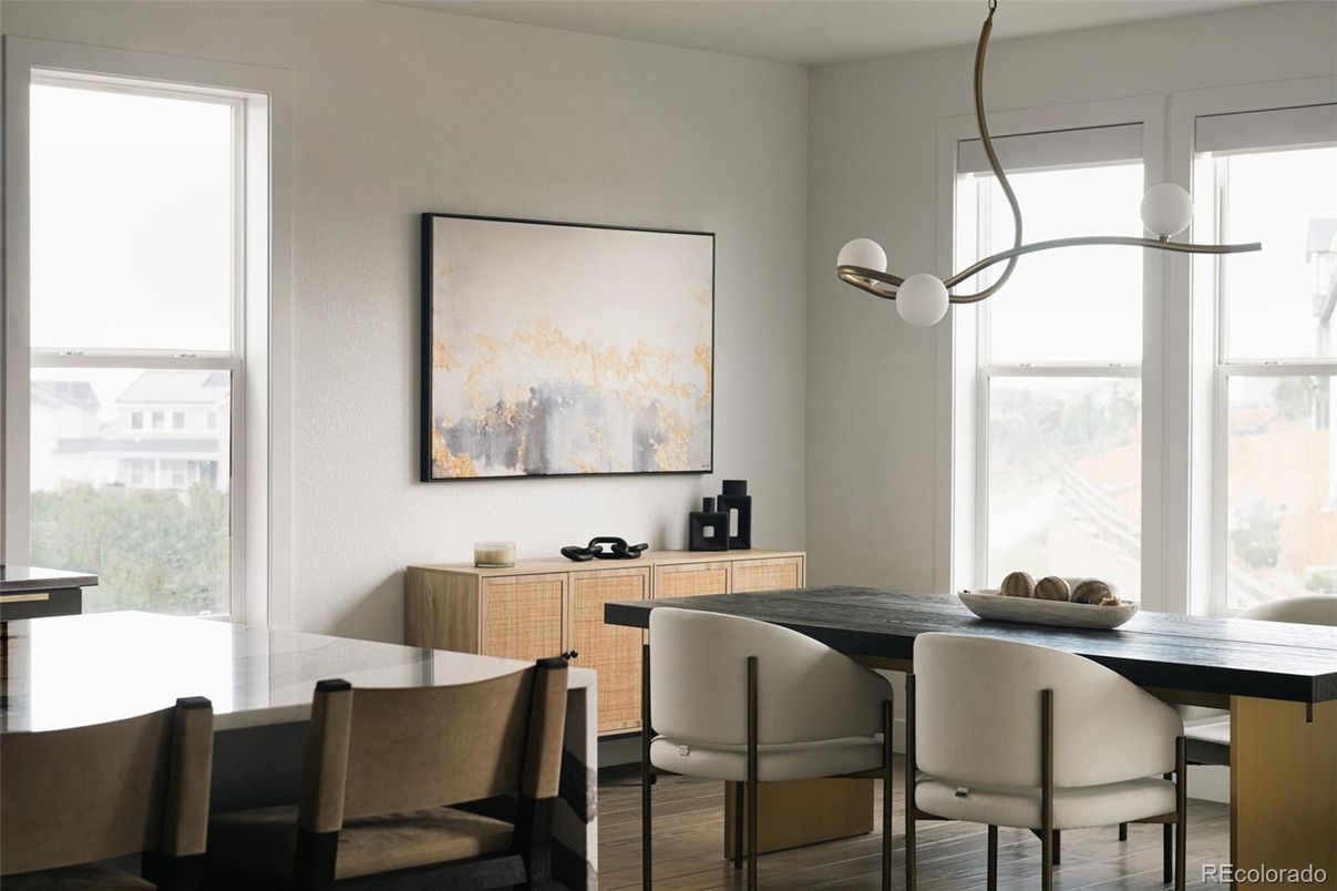 Dining room, Interior, Wood Texture Flooring