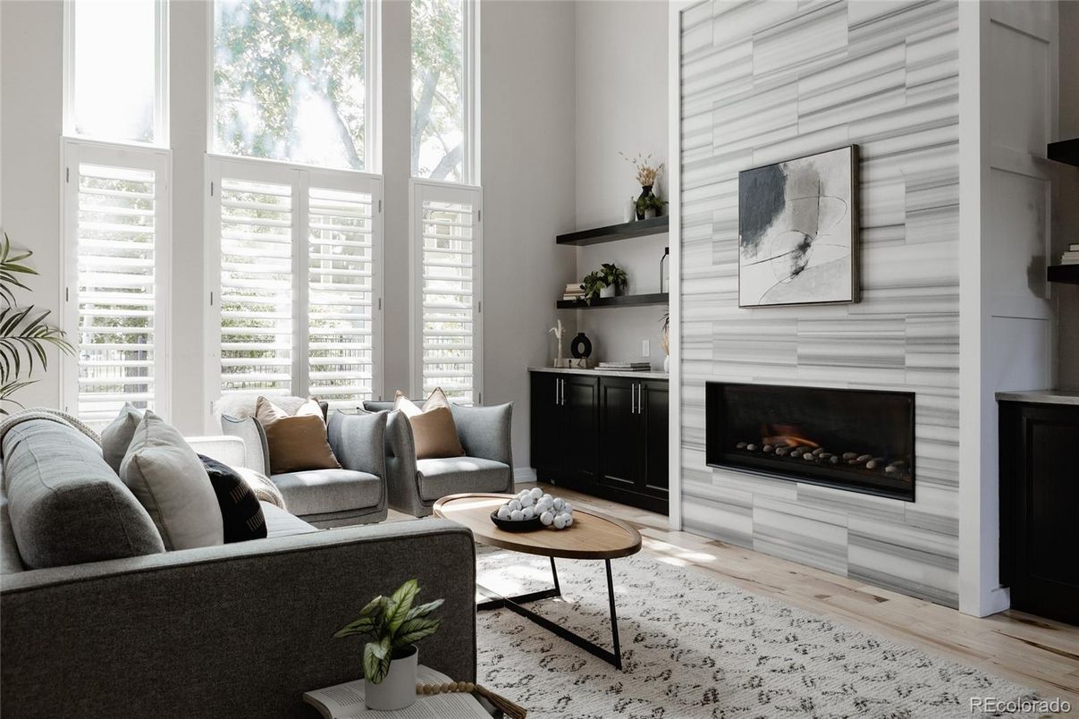 Fireplace, Interior, Living room, Wood Texture Flooring