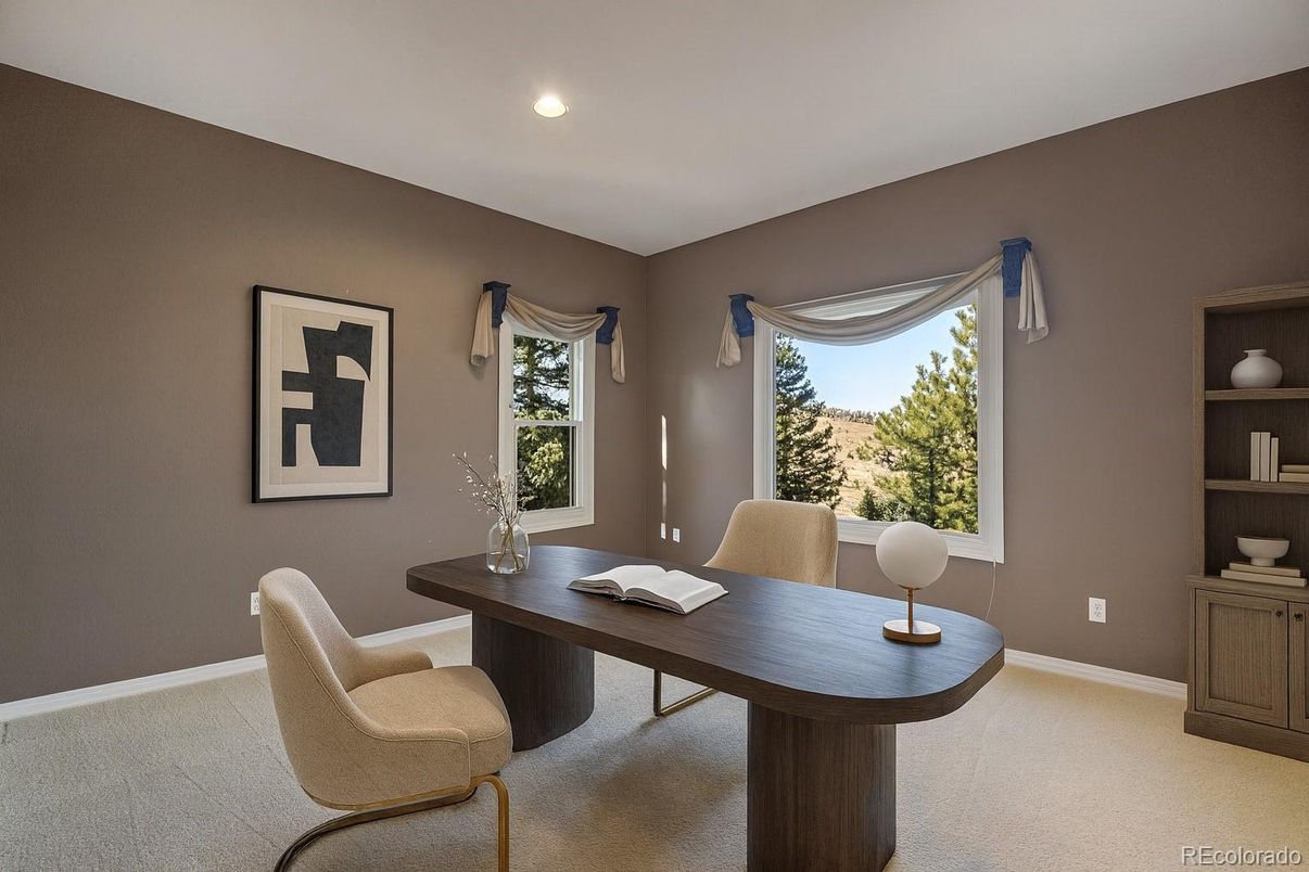 Home Office, Interior, Recessed Lighting