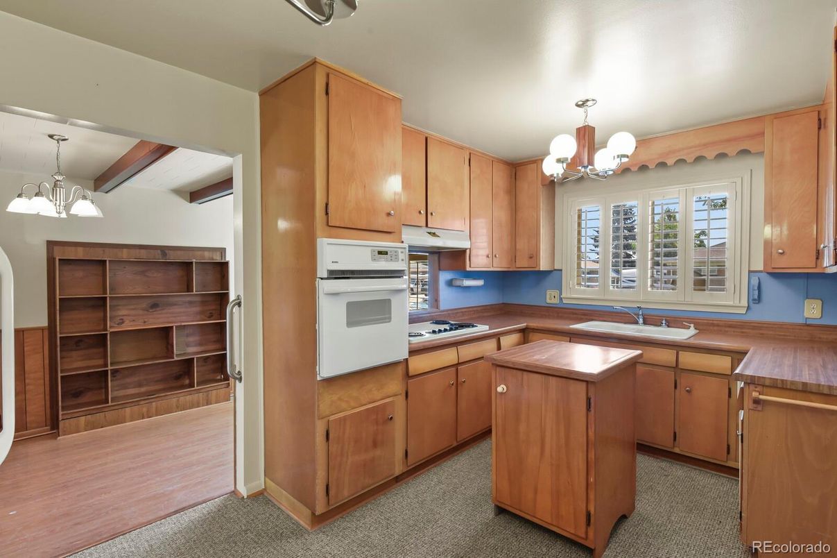 Chandelier, Interior, Kitchen, Pendant Lights, Wood Texture Flooring