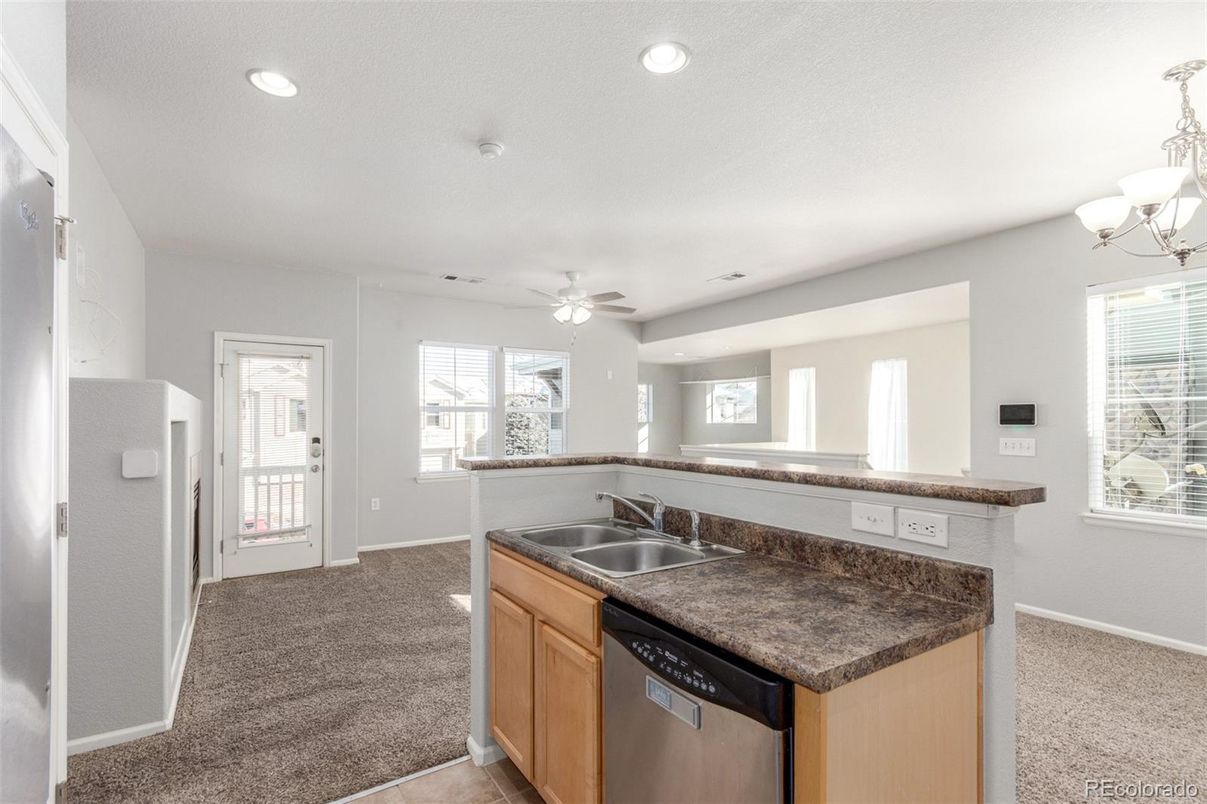 Chandelier, Interior, Kitchen, Recessed Lighting