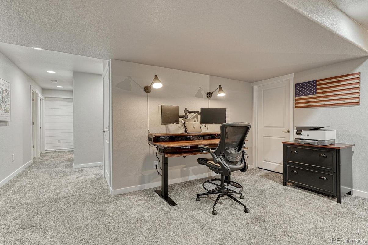 Home Office, Interior, Recessed Lighting
