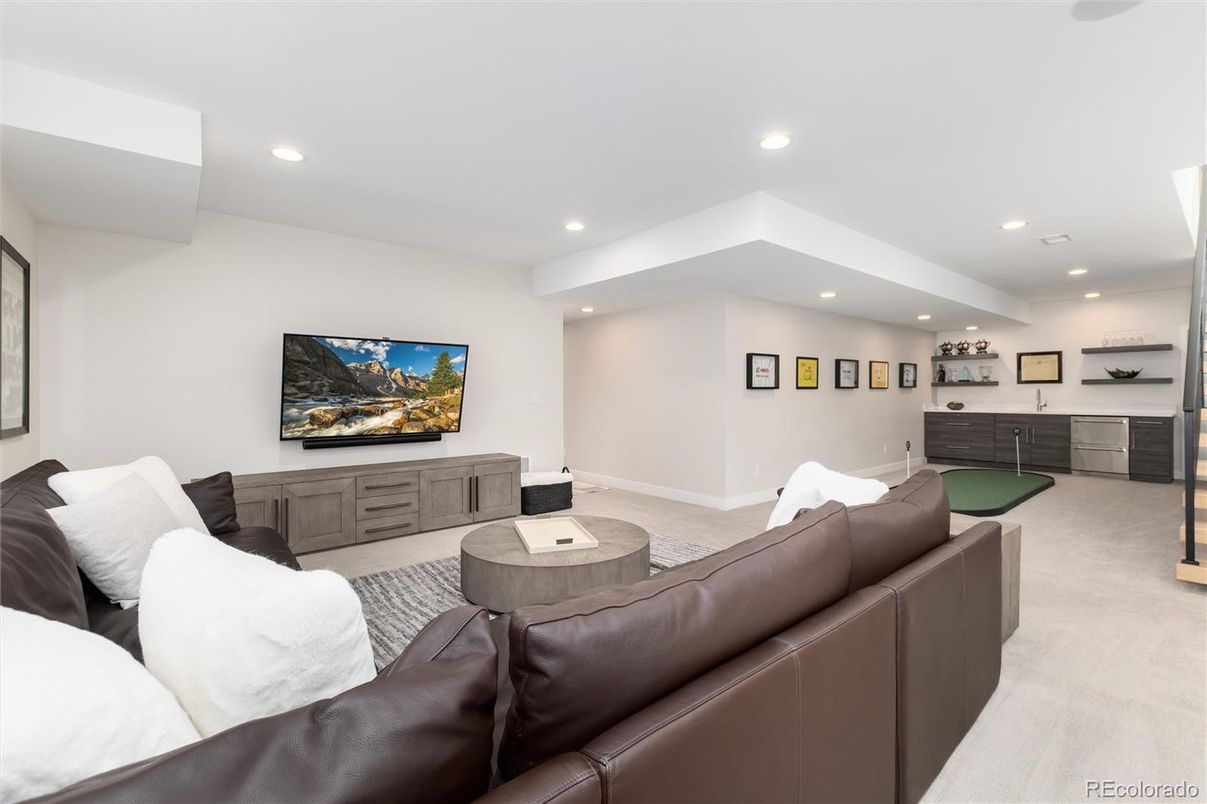 Interior, Living room, Recessed Lighting