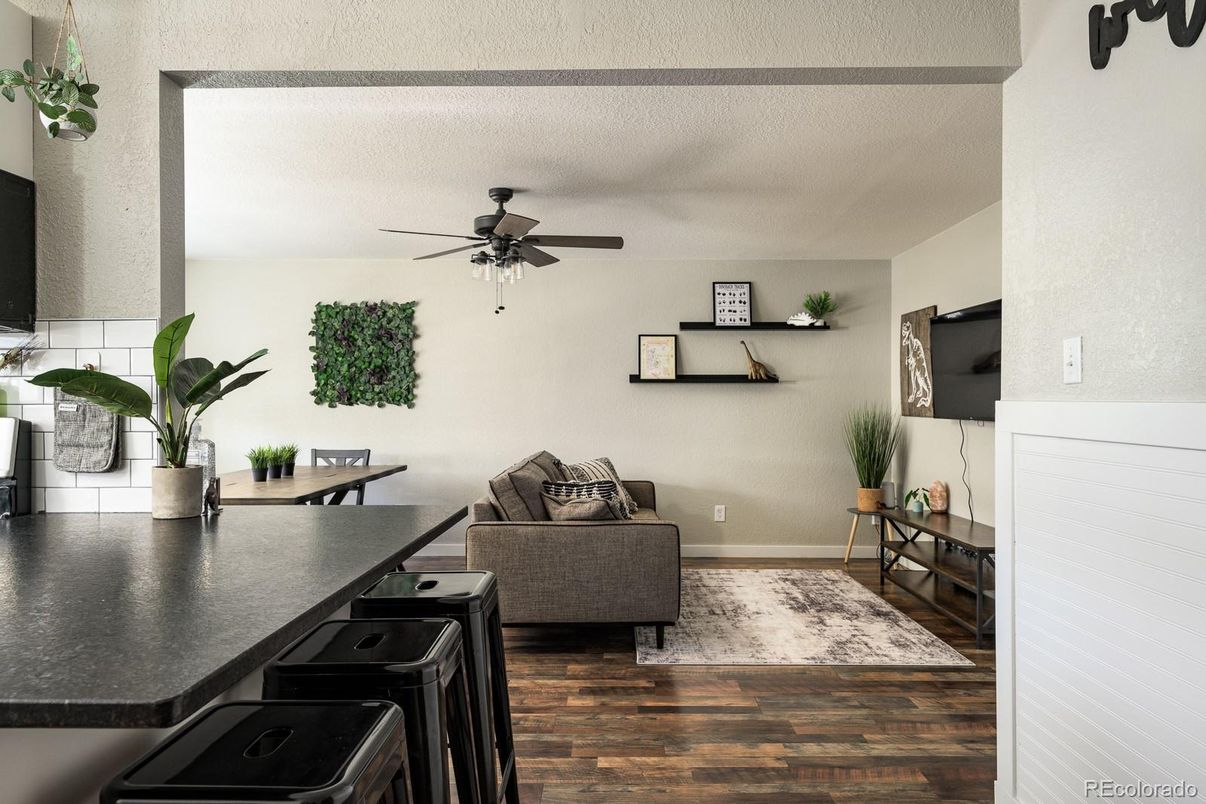 Dining room, Interior, Wood Texture Flooring