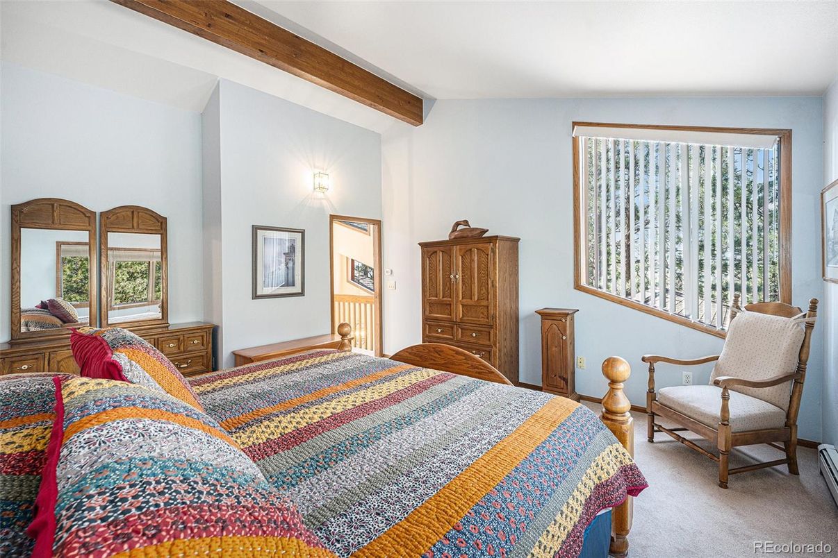 Bedroom, Interior, Wooden Beams