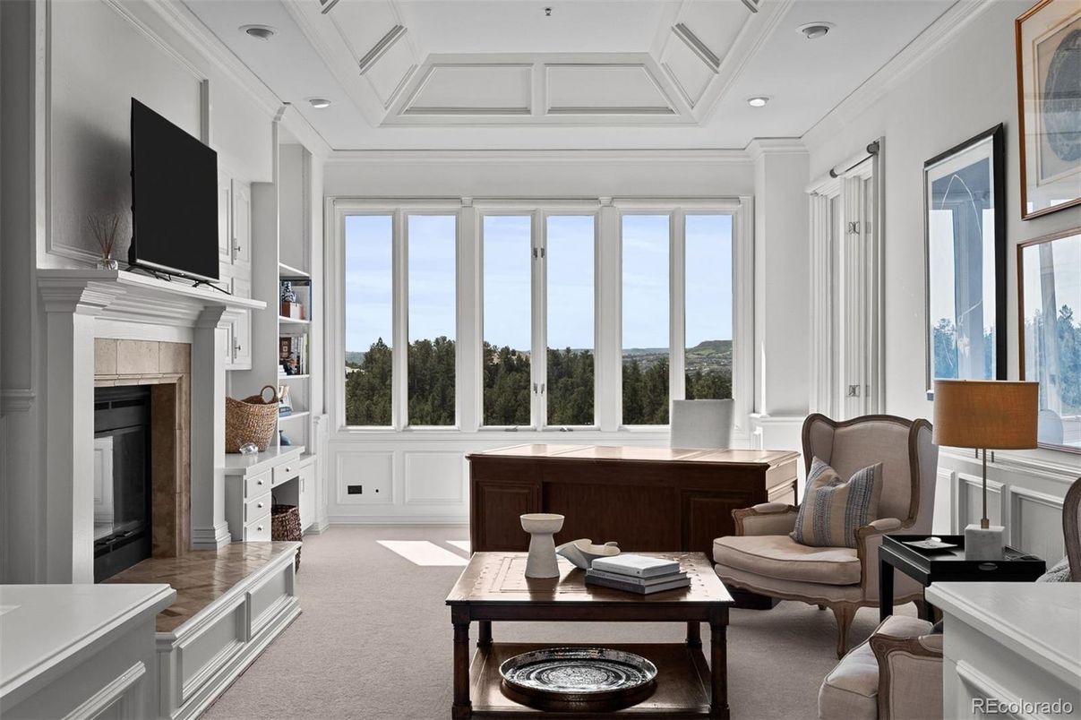 Fireplace, Interior, Living room, Recessed Lighting