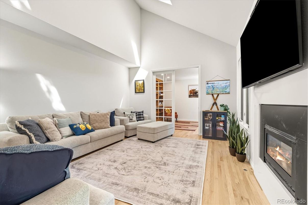 Fireplace, Interior, Living room, Wood Texture Flooring
