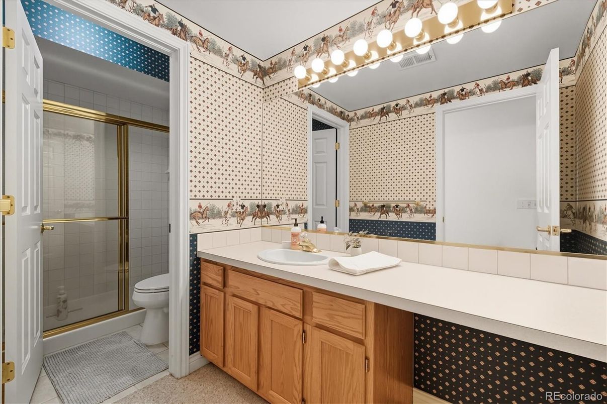 Bathroom, Dual Sink Vanities, Glass Shower, Interior