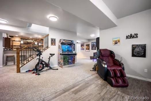 Fitness Equipment, Interior, Recessed Lighting, Wood Texture Flooring