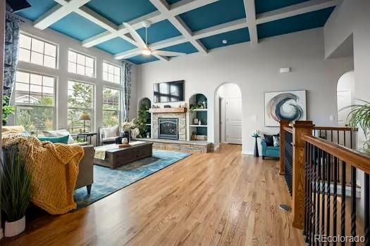 Fireplace, Interior, Living room, Wood Texture Flooring