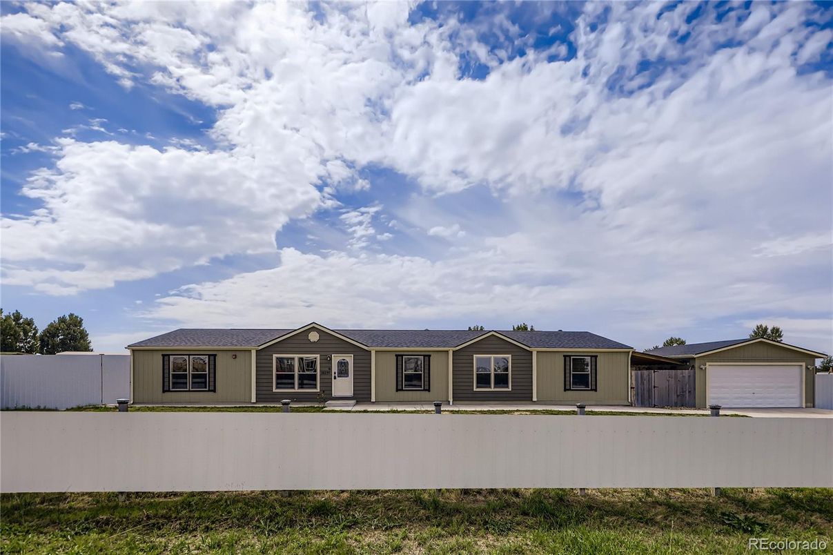 Backyard, Detached Garage, Exterior, Facade, Ranch