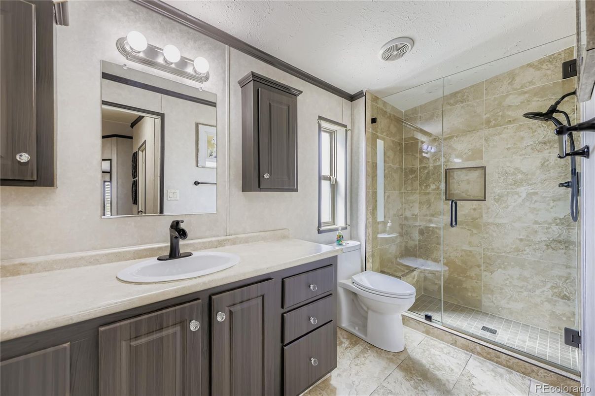 Bathroom, Dual Sink Vanities, Glass Shower, Interior