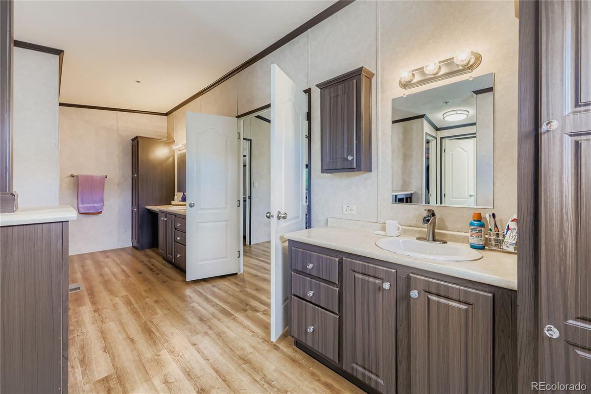 Bathroom, Interior, Wood Texture Flooring