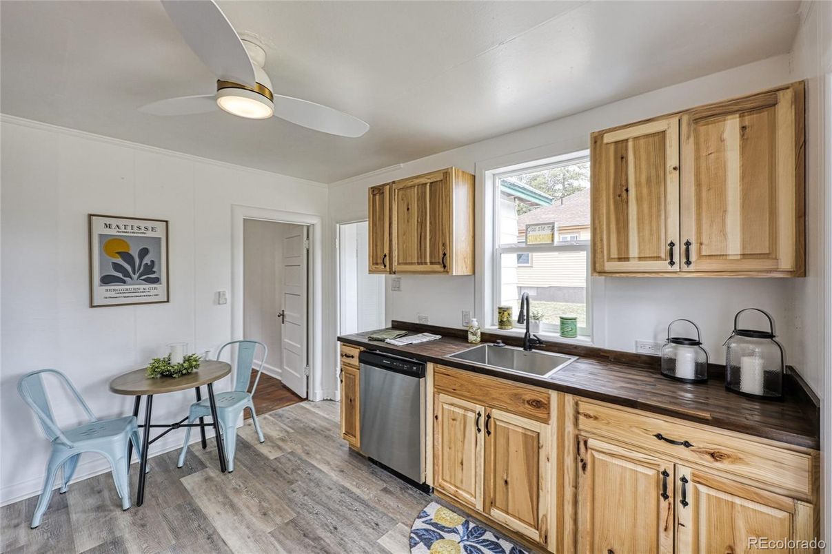 Interior, Kitchen, Wood Texture Flooring