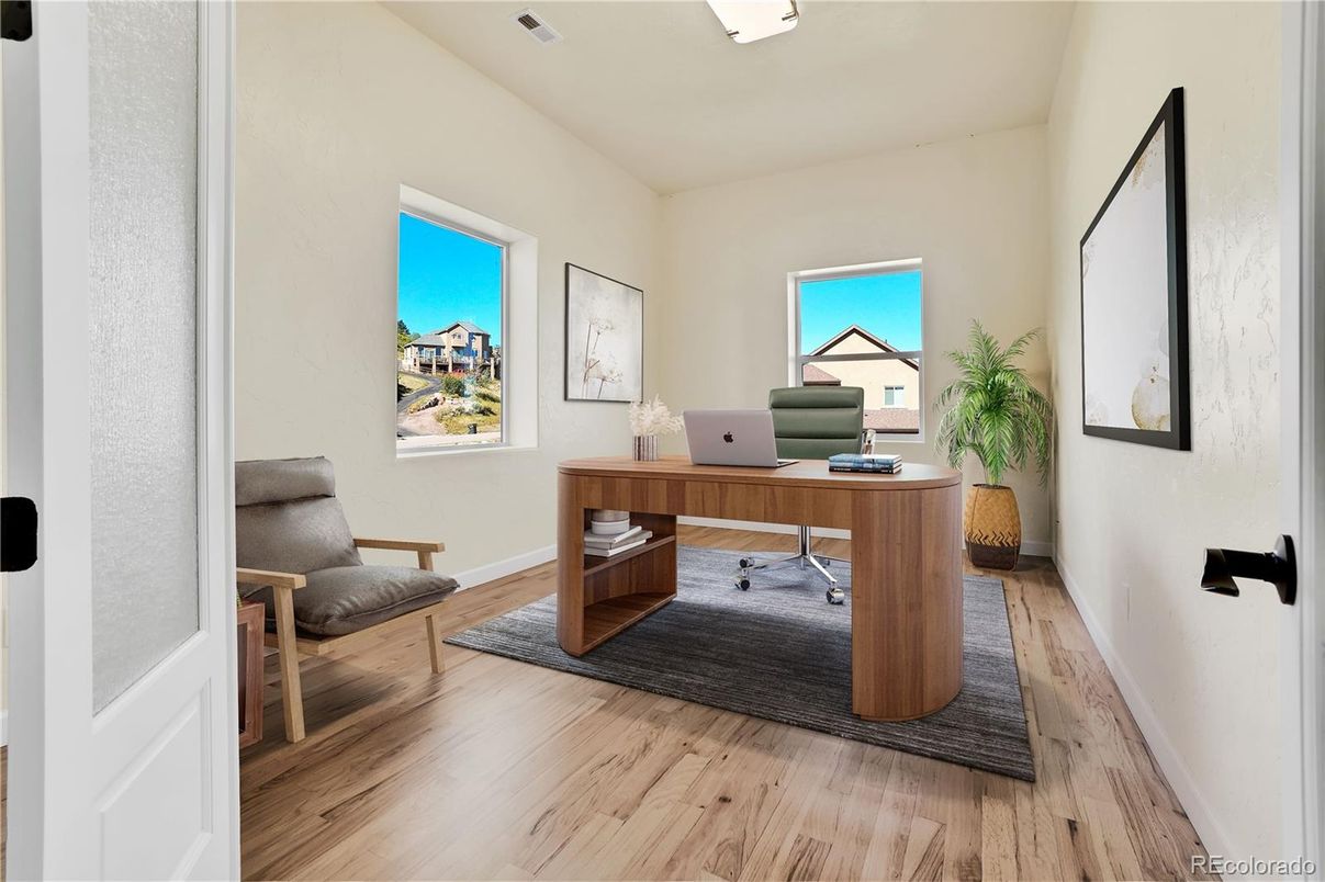 Home Office, Interior, Wood Texture Flooring
