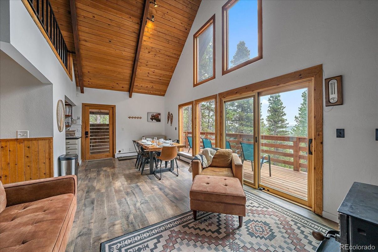 Dining room, Interior, Wooden Beams, Wooden Ceilings, Wood Texture Flooring