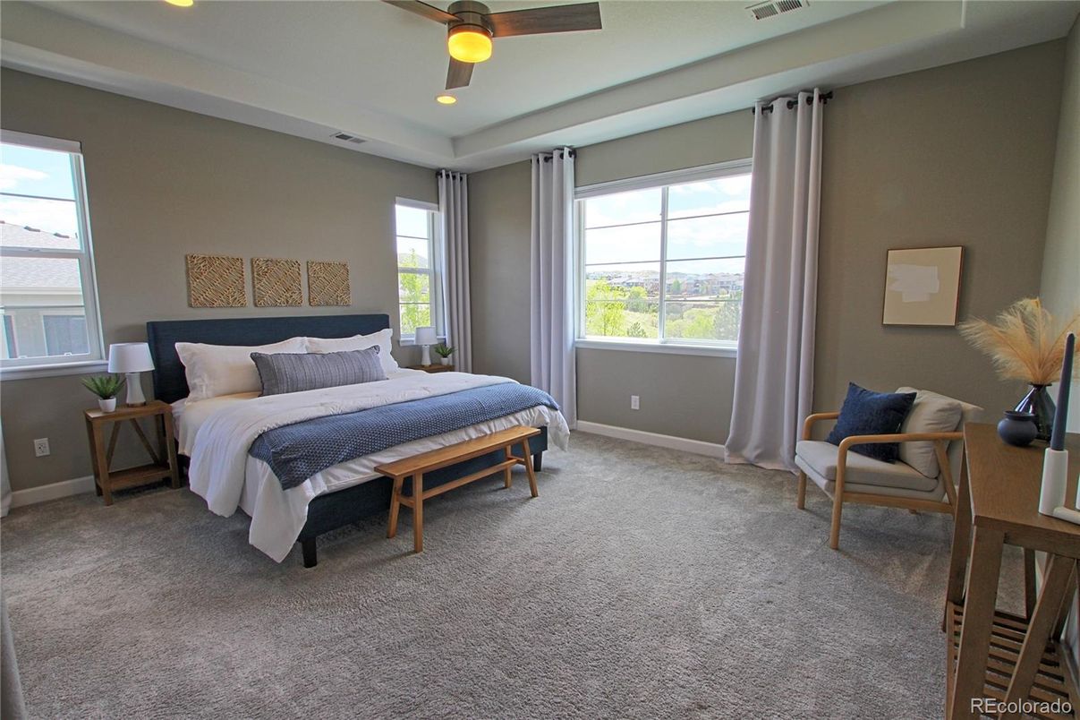 Bedroom, Interior, Recessed Lighting