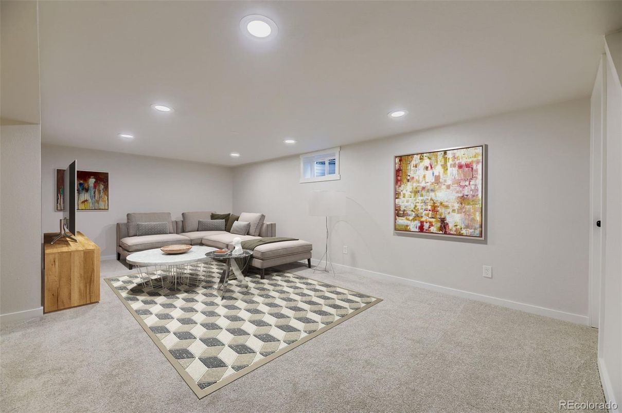Interior, Living room, Recessed Lighting