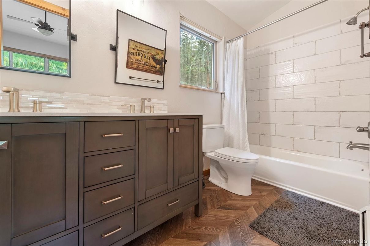 Bathroom, Interior, Wood Texture Flooring
