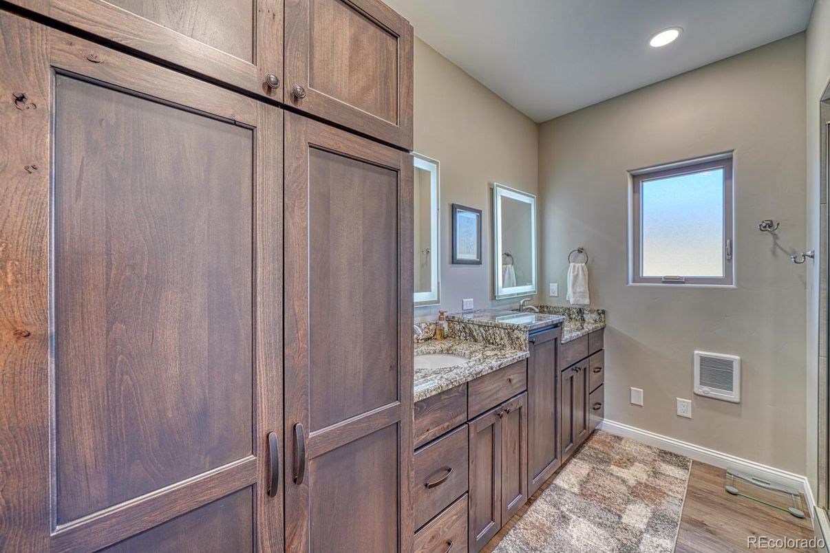 Bathroom, Interior, Recessed Lighting, Wood Texture Flooring